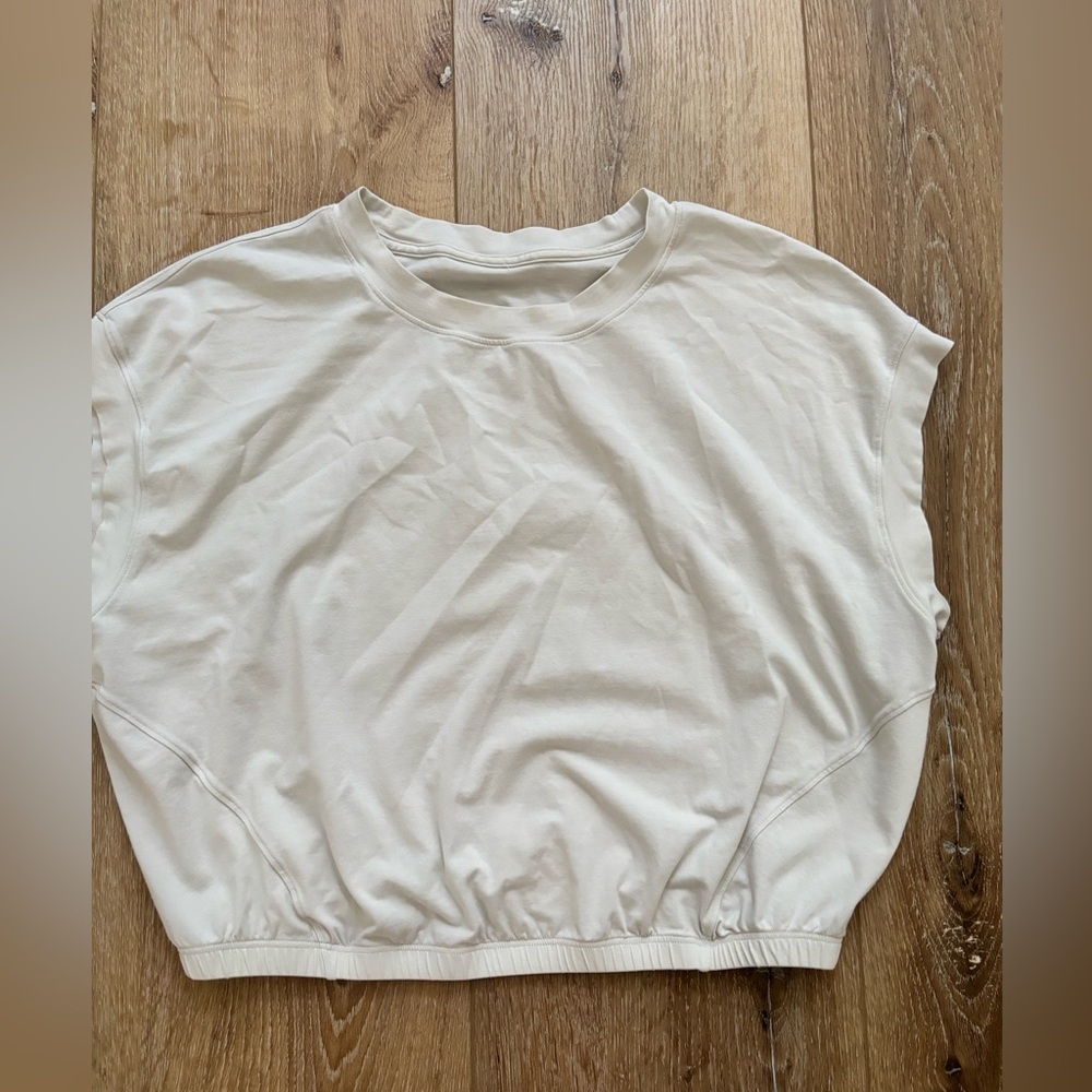 lululemon athletica Cream Cropped Muscle Tank